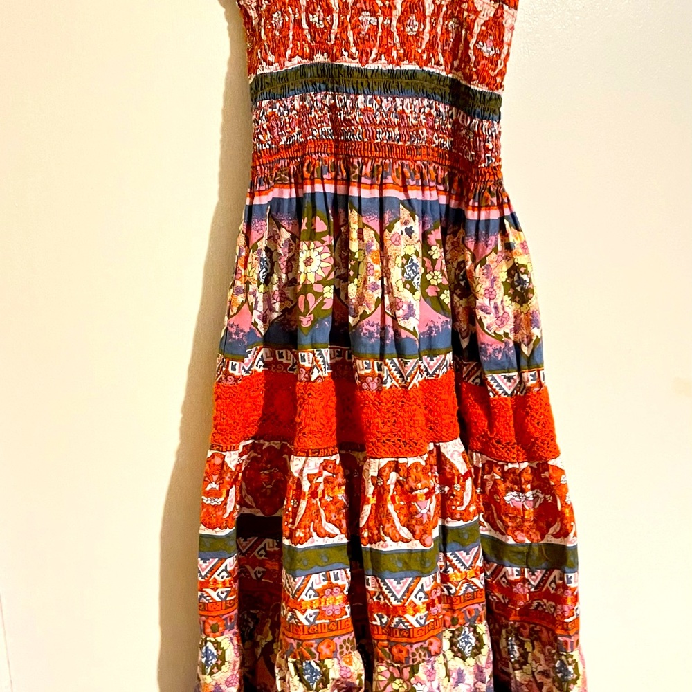 Vintage Summer Dress with straps girls Size XL